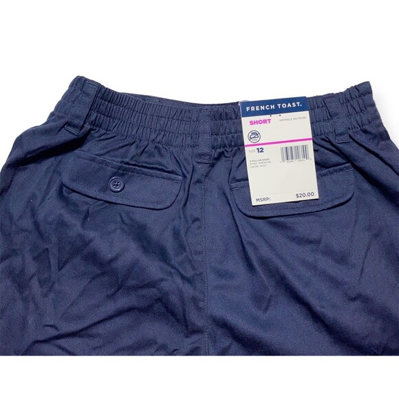 FRENCH Toast NAVY SHORTS Uniform Girl SZ‎ 12 Elastic Waist - Picture 3 of 11